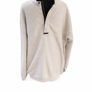 Gear For Sports Flagstaff Fleece Quarter Zip Pullover Cream XXL